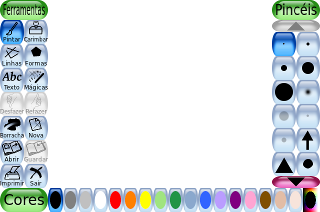 Screenshot da interface do Tux Paint.